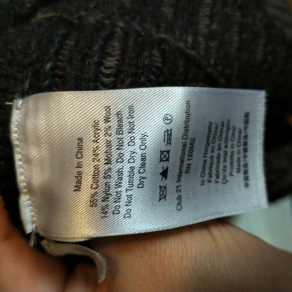 DKNY wrap sweater, grey + black - Picture 4 of 4